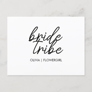 Braut Tribe   Moderne Blumenmädchen zur Hochzeit Postkarte