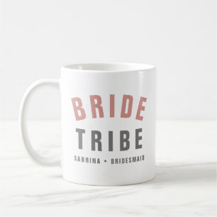 Braut Tribe   Moderne Rosa Junggesellinnenabschied Kaffeetasse