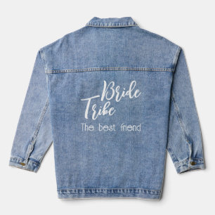 Braut Tribe Moderne Schrift Hochzeit Jeansjacke