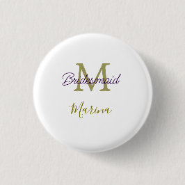 Braut Tribe Monogram Junggesellinnenabschied einfa Button