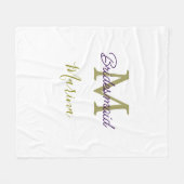 Braut Tribe Monogramm Junggesellinnenabschied einf Fleecedecke (Vorderseite (Horizontal))