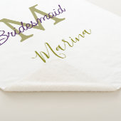 Braut Tribe Monogramm Junggesellinnenabschied einf Sherpadecke (3/4)