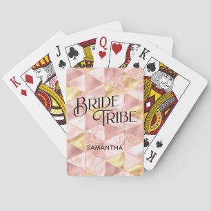 Braut Tribe Roségold Harlekin Diamant Brautjungfer Spielkarten