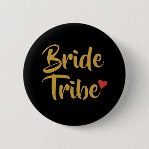 Braut Tribe Roter Herz Button
