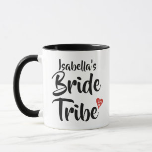 Braut Tribe Rotes Datum Herz Personalisiert Tasse