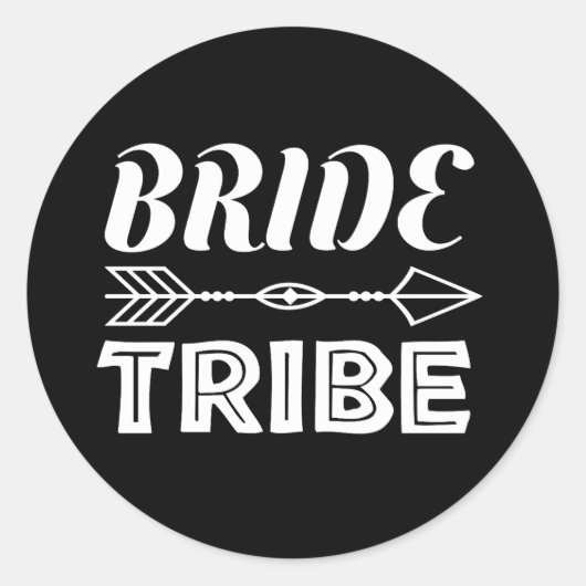 Braut Tribe Runder Aufkleber (Vorderseite)