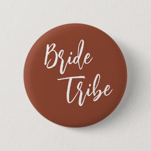 Braut Tribe Terrakotta Burnt Orange Hochzeit Button