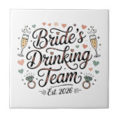 Braut-Trinkteam  Fliese (Vorderseite)