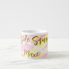 Braut-Truppe golden pastellrosa farbenfroh glänzen Espressotasse