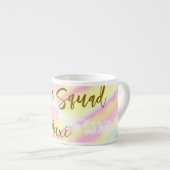 Braut-Truppe golden pastellrosa farbenfroh glänzen Espressotasse (Vorderseite Rechts)