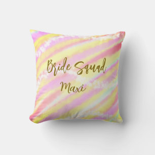Braut-Truppe goldenes Pastell rosa farbenfroher Gl Kissen