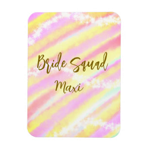 Braut-Truppe goldenes Pastell rosa farbenfroher Gl Magnet