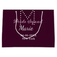 Braut-Truppe Name Monogramm Brautjungfer Mauve 