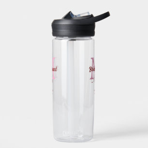 Braut-Truppe Name Monogramm Brautjungfer Pink Datu Trinkflasche