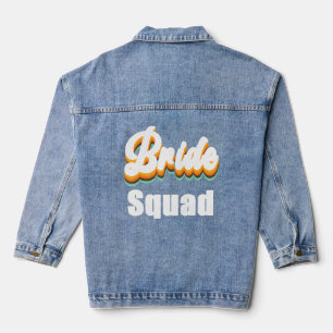 Braut-Truppe Vintage Retro Thema Junggesellinnenab Jeansjacke
