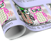 Braut-u. Bräutigam-personalisiertes Geschenkpapier (Rolleneckpunkt)