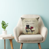 Braut-u. Bräutigam-Schädel-Hochzeit Kissen (Stuhl )