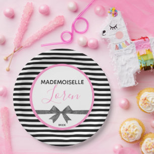 BRAUT u. Co Pariser Thema-Couture-Duschen-Party Pappteller