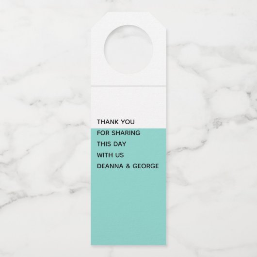 BRAUT u. Co Sie u. ich Flaschenanhänger (Rückseite)