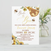 Braut um Bridal-Dusche Einladung Honey Comb (Stehend Vorderseite)