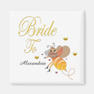 Braut um Bridal personalisieren Magnet