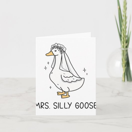 Braut um Hochzeit Alberne Braut Goose Gettin' Loos Karte (Vorderseite)