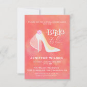 Braut um Hochzeit Brautparty High Heel Einladung (Vorderseite)