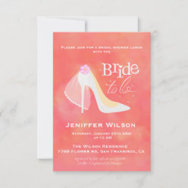Braut um Hochzeit Brautparty High Heel Einladung