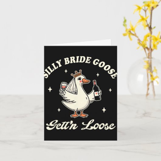 Braut um Hochzeit trinken Alberne Brautgoose bekom Karte (Gelbe Blume)