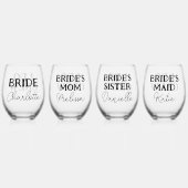 Braut, um Junggeselinnen-Abschied zu sein, ich mac Weinglas Ohne Stiel (Vorderseite)