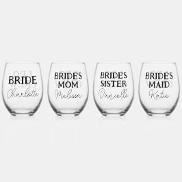 Braut, um Junggeselinnen-Abschied zu sein, ich mac Weinglas Ohne Stiel