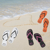 Braut, um orange und schwarz Ich mache Crew Badesandalen