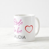 Braut, um rosa rote Herzen zu sein Kaffeetasse (VorderseiteRechts)