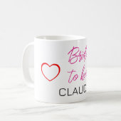 Braut, um rosa rote Herzen zu sein Kaffeetasse (Vorderseite Links)