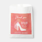 Braut um rosa weißes Brautparty Hochzeit zu sein Geschenktütchen (Vorderseite)