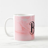 Braut, um schwarz moderne Skript benutzerdefiniert Kaffeetasse (Links)