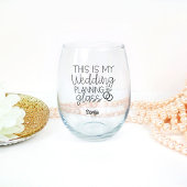 Braut, um schwarz moderne Skript maßgeschneiderte Weinglas Ohne Stiel