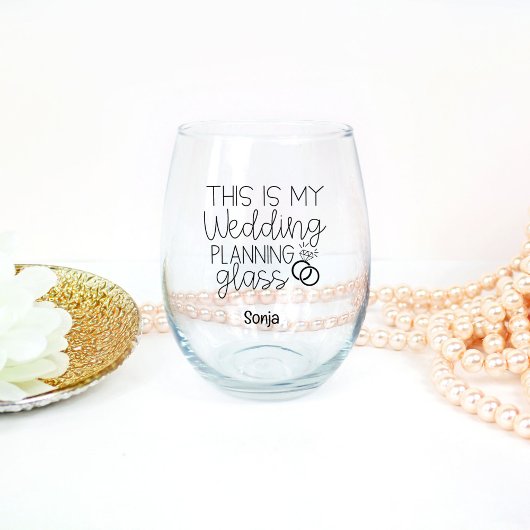 Braut, um schwarz moderne Skript maßgeschneiderte  Weinglas Ohne Stiel