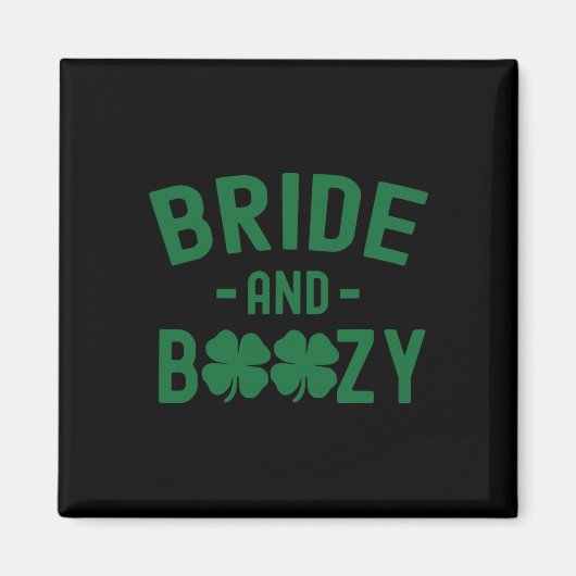 Braut und alkoholisches irisches St. Patrick's Day Magnet (Vorne)
