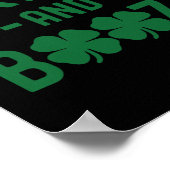 Braut und alkoholisches irisches St. Patrick's Day Poster (Ecke)