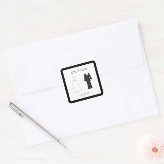 Braut und Aufkleber (Umschlag)