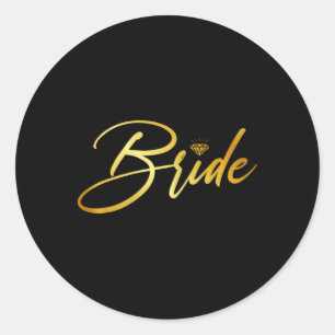 Braut- und Bauernhaus und Ehefrau-Matching-Hochzei Runder Aufkleber