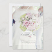 Braut und Blume Bouquet Wedding Einladung (Vorderseite)