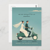 Braut und Boden auf Motorrädern Postkarte (Vorne/Hinten)