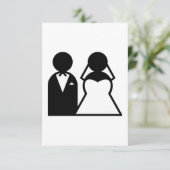 Braut und Boden Einladung (Stehend Vorderseite)