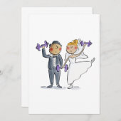 Braut und Boden Einladung (Vorne/Hinten)