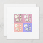 Braut und Boden Einladung (Vorne/Hinten)