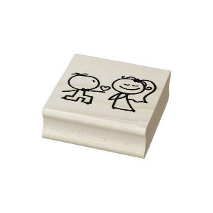 Braut und Boden Gummistempel