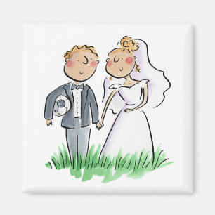 Braut und Boden Magnet