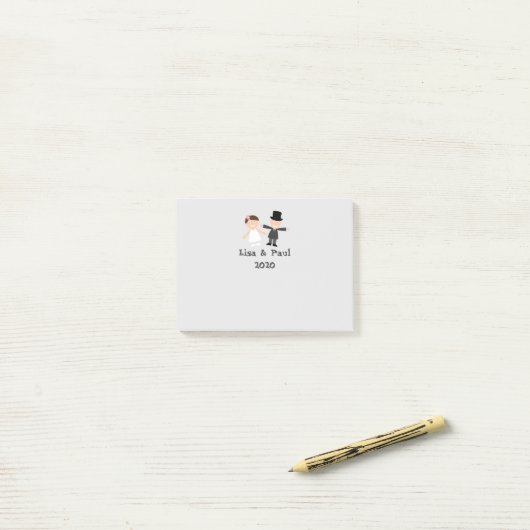 Braut und Boden Post-it Klebezettel (Auf Schreibtisch)